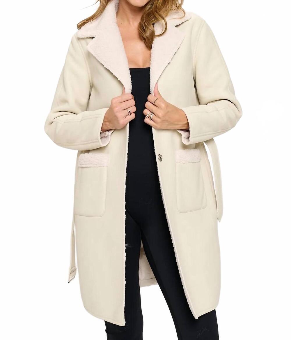 NEW COALITION LA midnight trench coat in cream